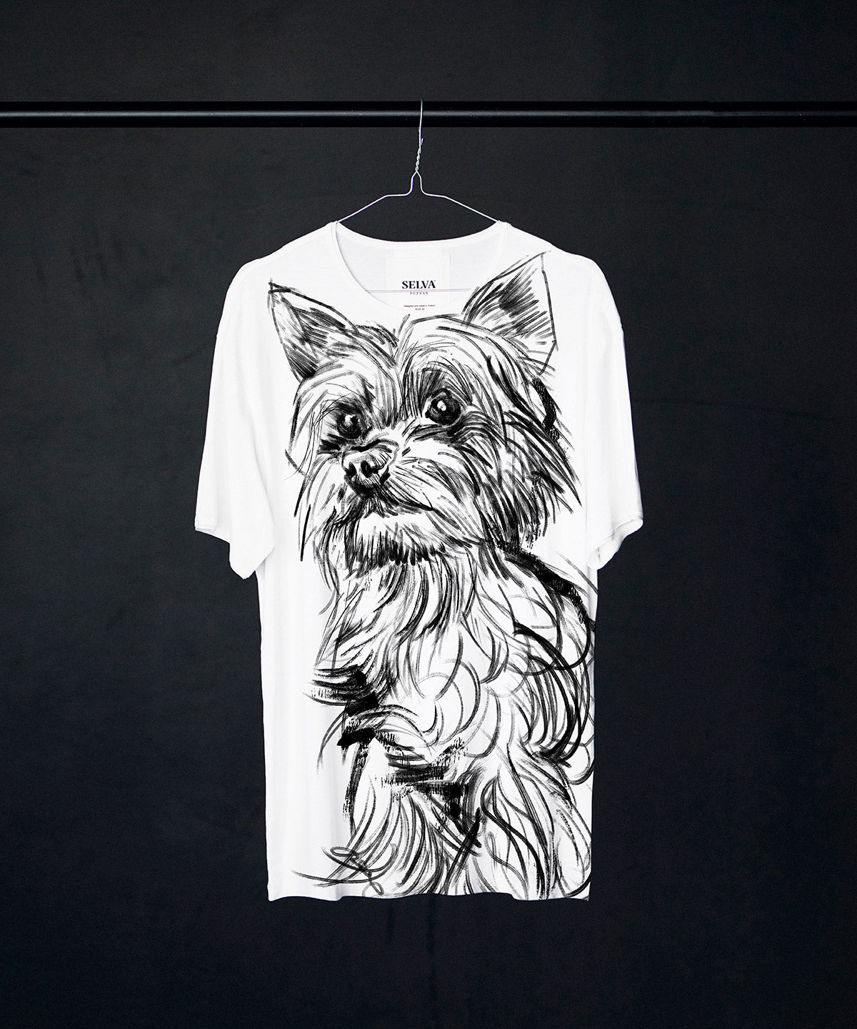 Koszulka męska - Yorkshire Terrier - wzór 1 - Biała