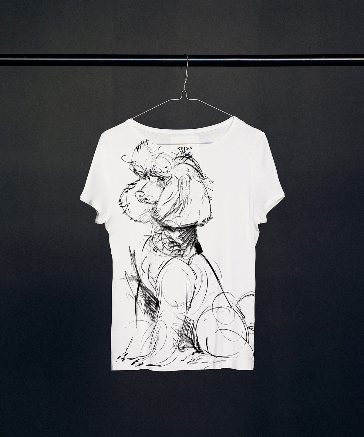 Koszulka damska - Poodle - No. 1 - Biała