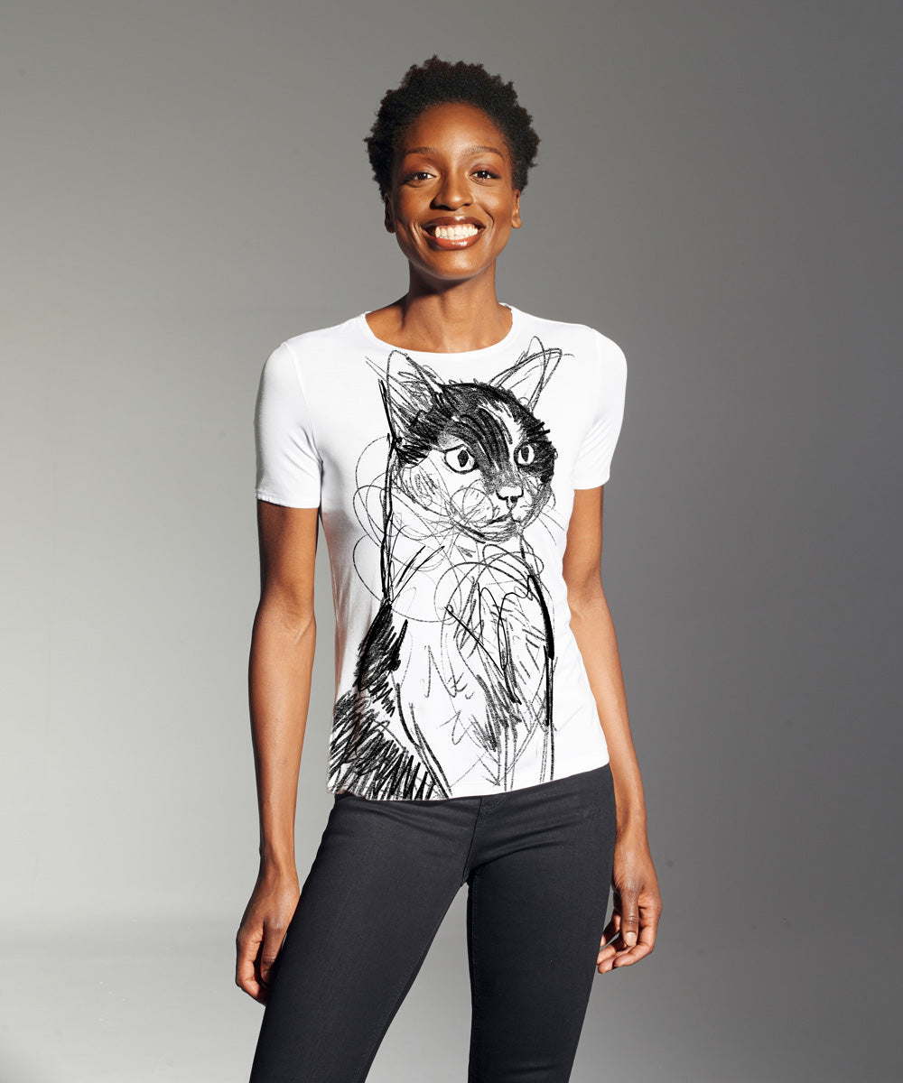 Alley Cat No. 4 White Women’s T-Shirt