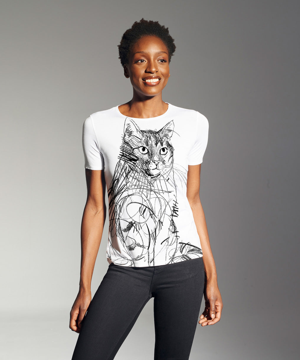 Alley Cat No. 3 White Women’s T-Shirt