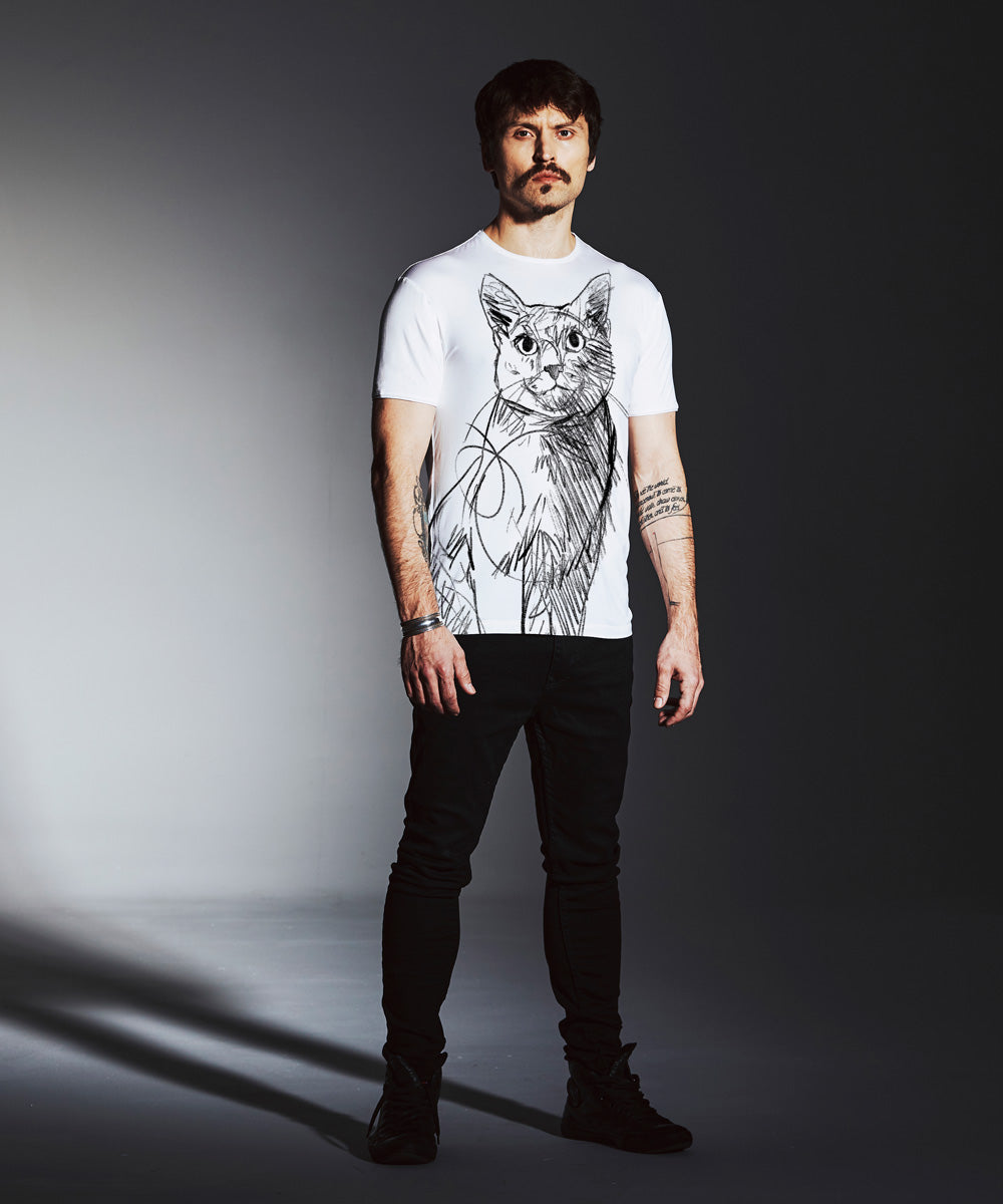 Russian Blue No. 1 Men's White T-Shirt