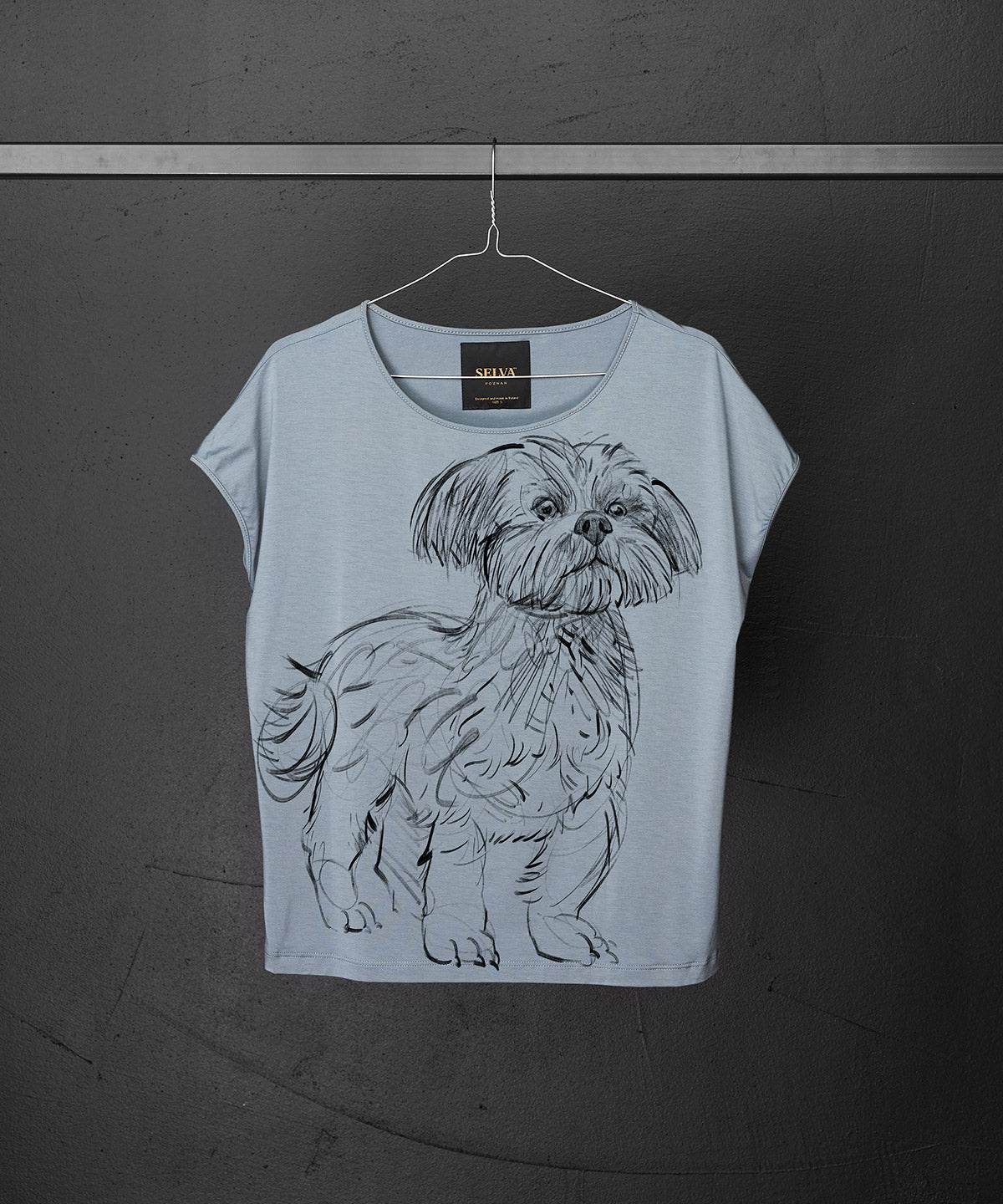 Koszulka damska - Shih tzu - No. 1- Storm Cloud