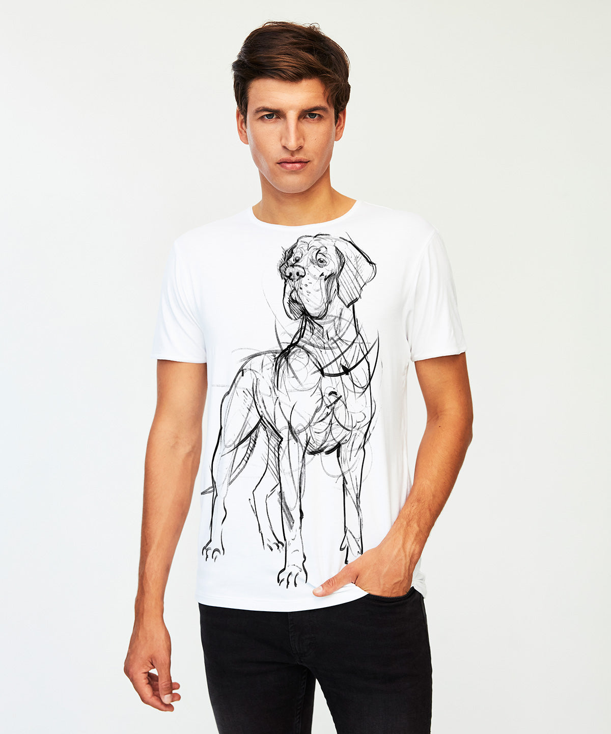 Great Dane No. 1 Men's White T-Shirt
