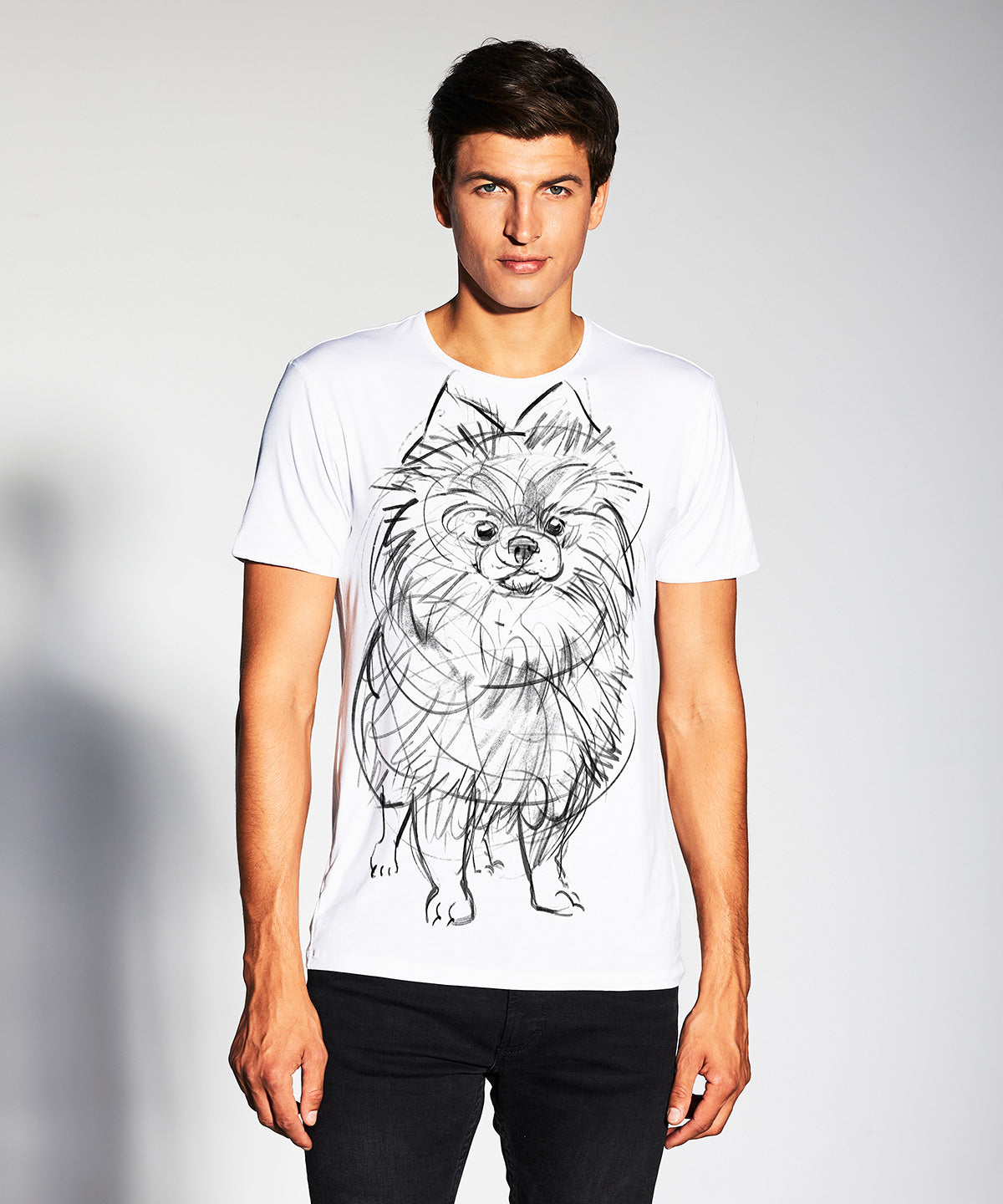 Koszulka męska - Pomeranian - No. 1 - Biała
