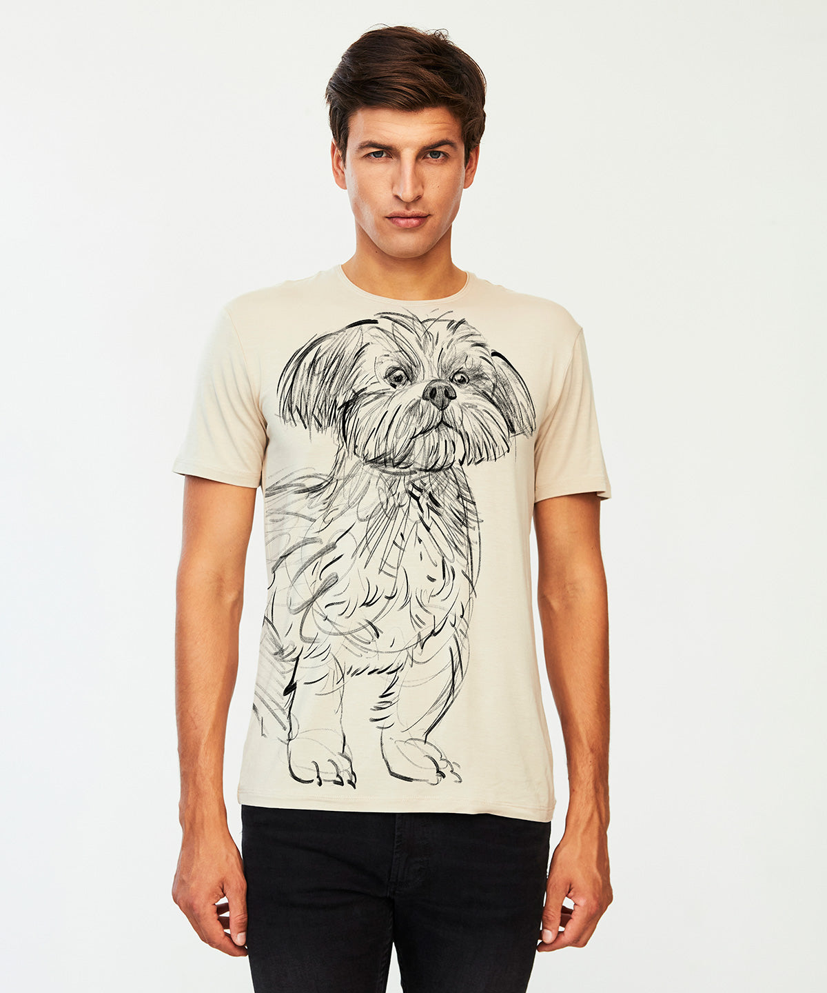 Koszulka męska - Shih tzu - No. 1- Hummus