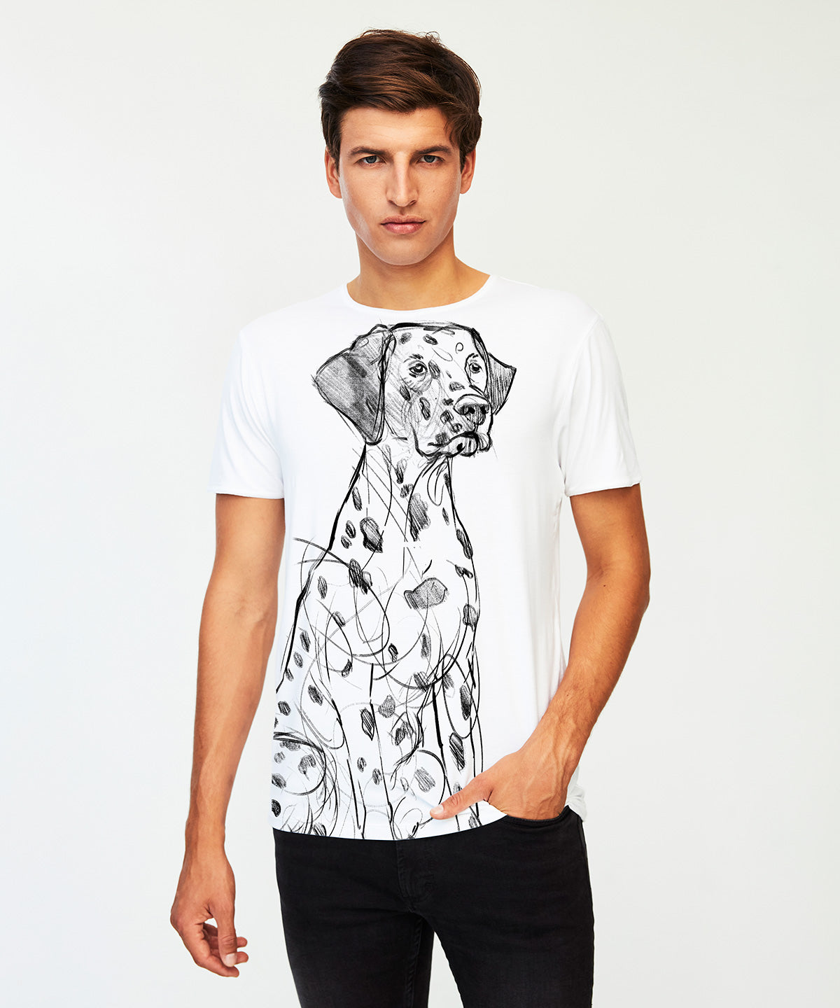 Dalmatian Men's White T-Shirt