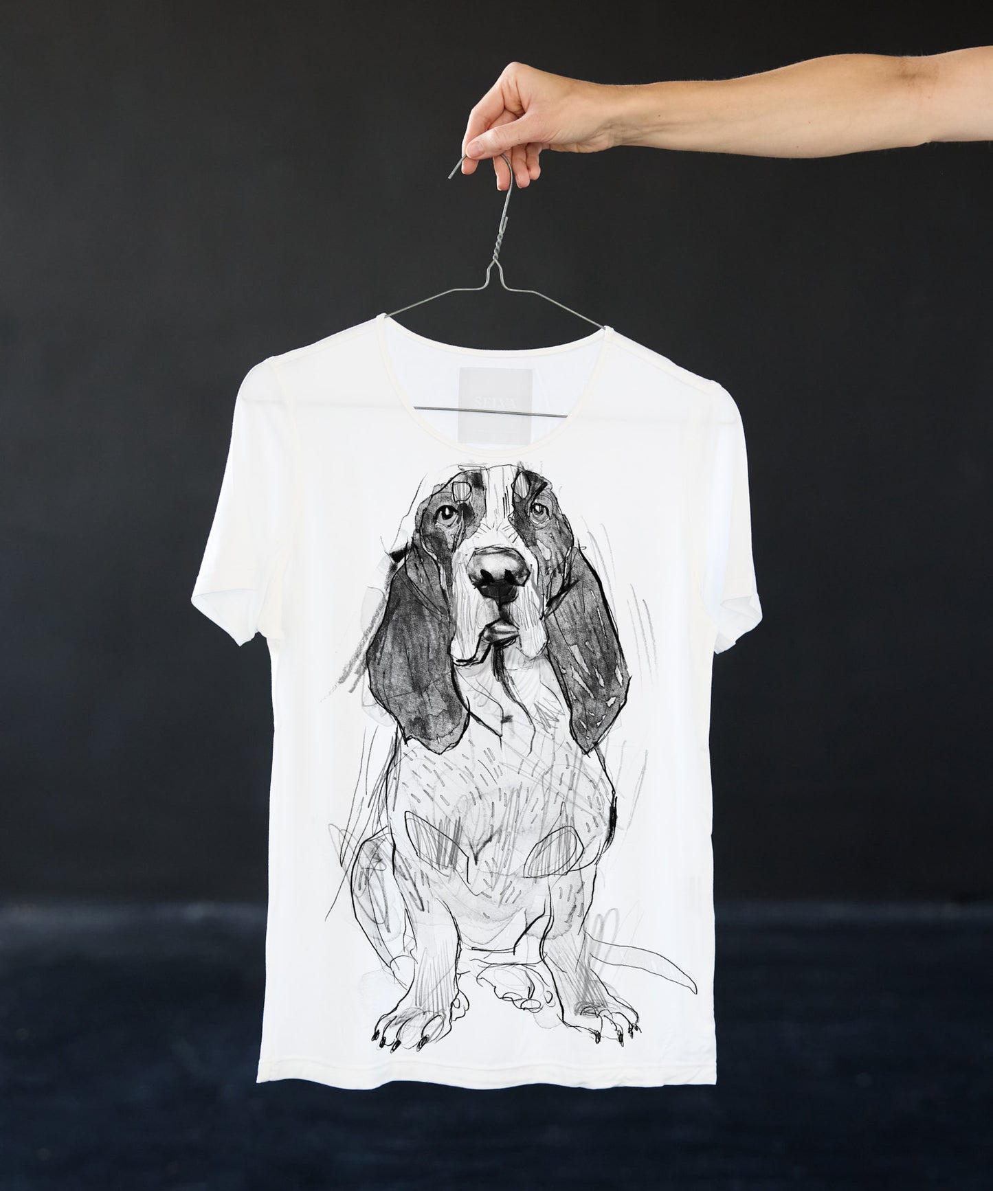 Koszulka damska - Basset Bleu de Gascogne - biała