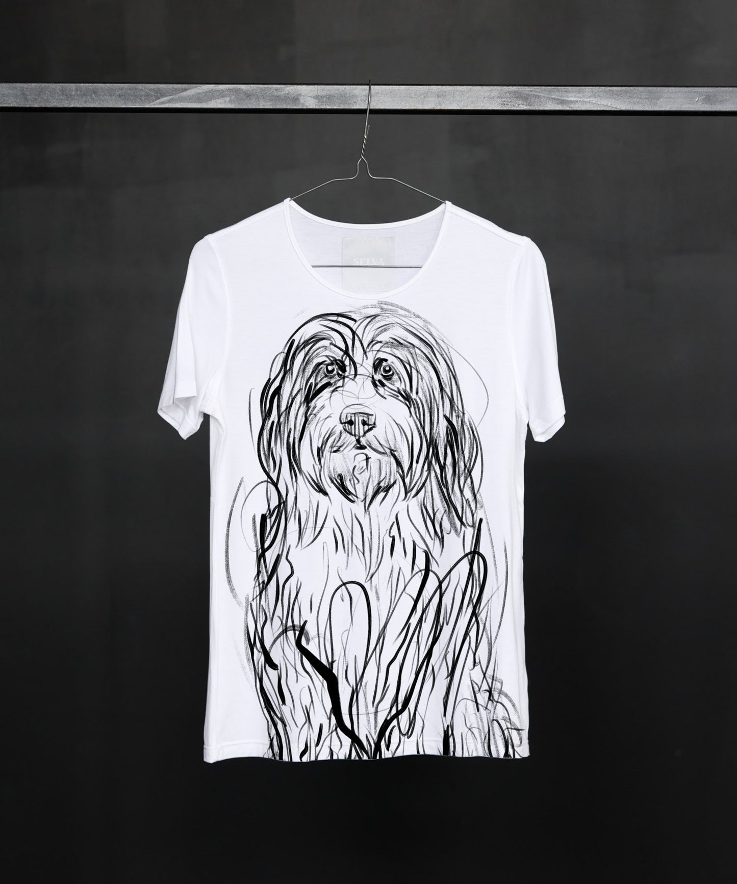 Koszulka damska - Bearded Collie - biała
