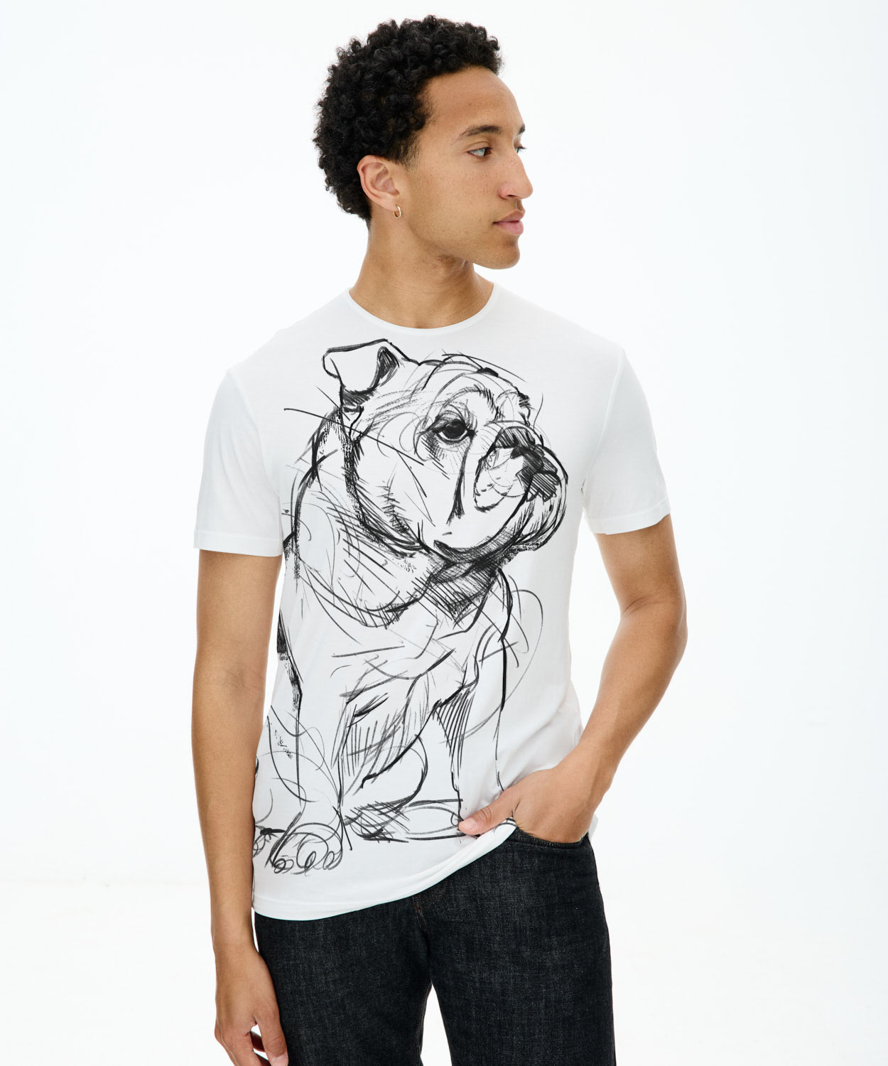 Bulldog White T-Shirt MAN
