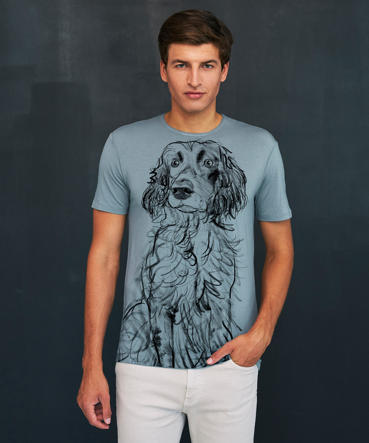 German Spaniel Men's Storm Cloud T-Shirt