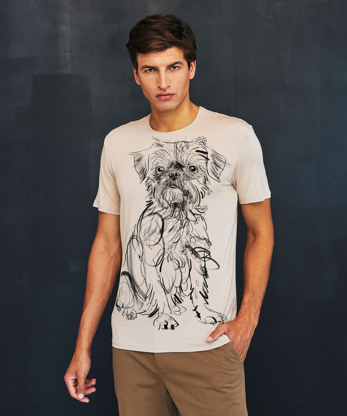 Brussels Griffon Men's Hummus T-Shirt