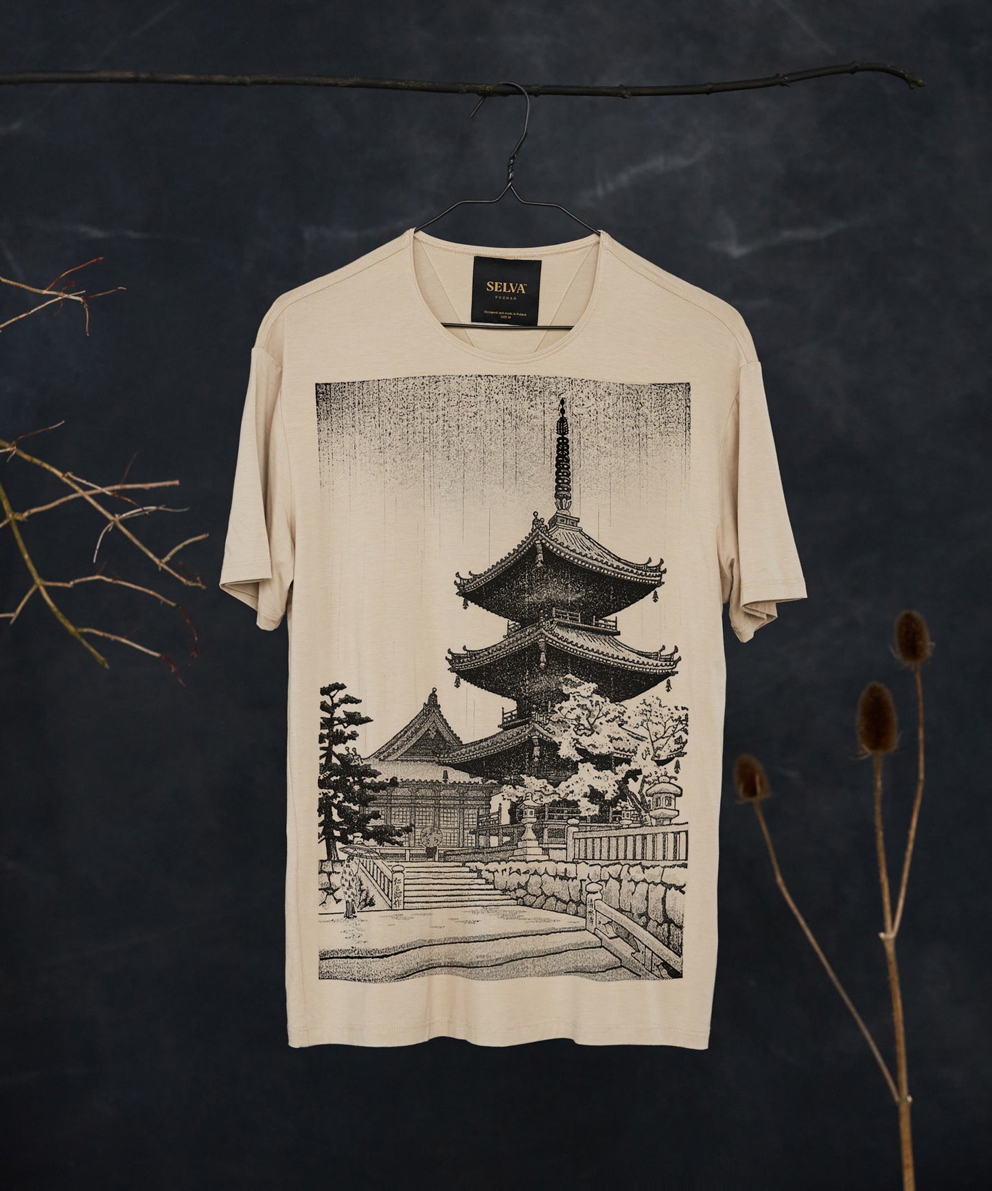 Ito Nisaburo „The Pagoda of Kiyomizu Temple” Men’s T-Shirt – hummus