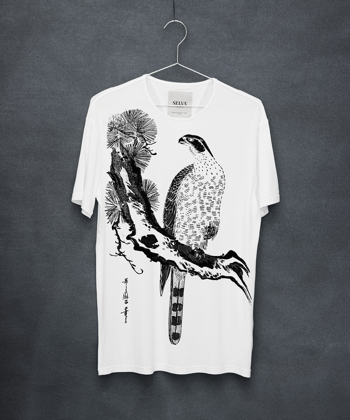 Kitagawa Utamaro / Falcon and Pine Tree - Men’s T-shirt