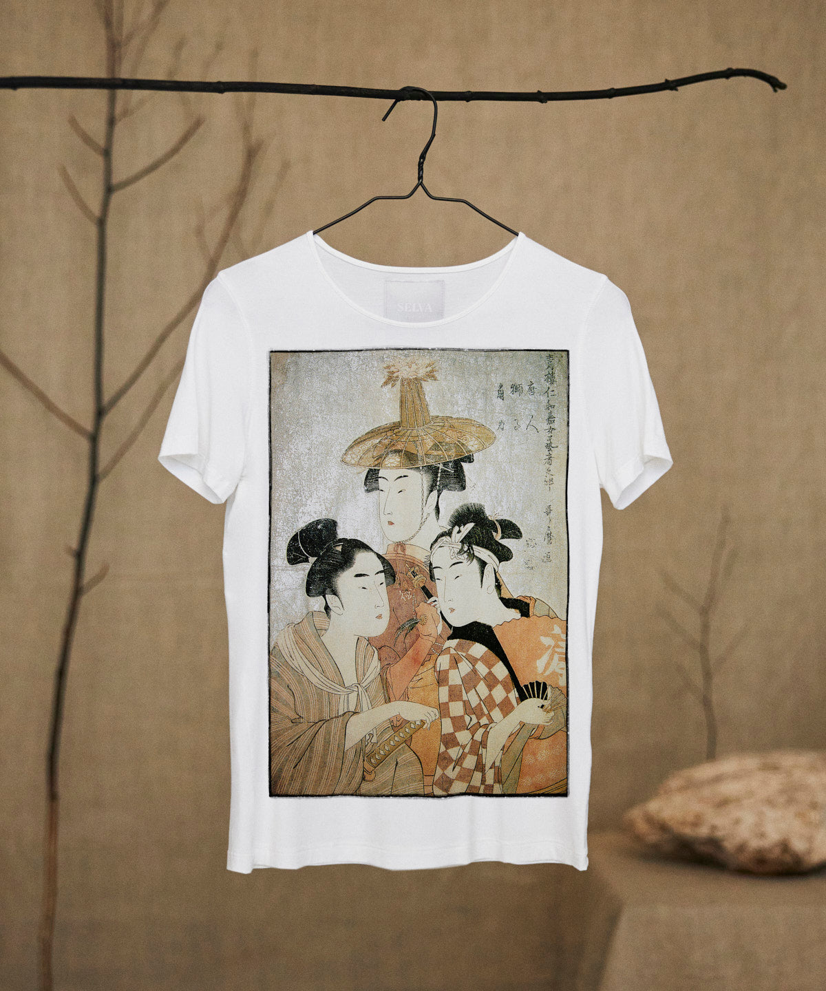Koszulka damska - Kitagawa Utamaro No. 74 - biały