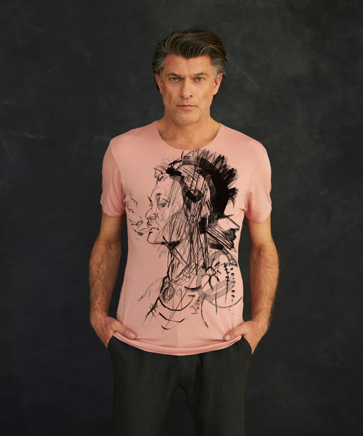 Mentawai portrait no.2 man light pink