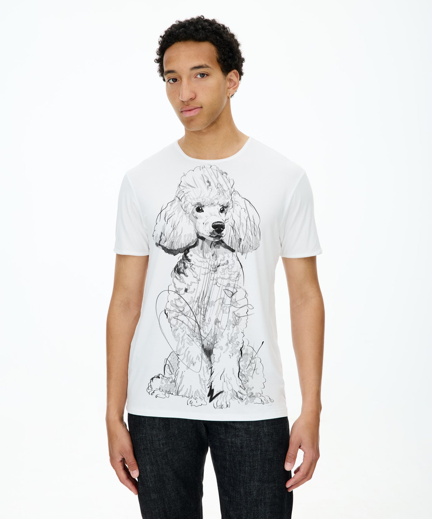 Poodle No . 3 Men's White T-Shirt