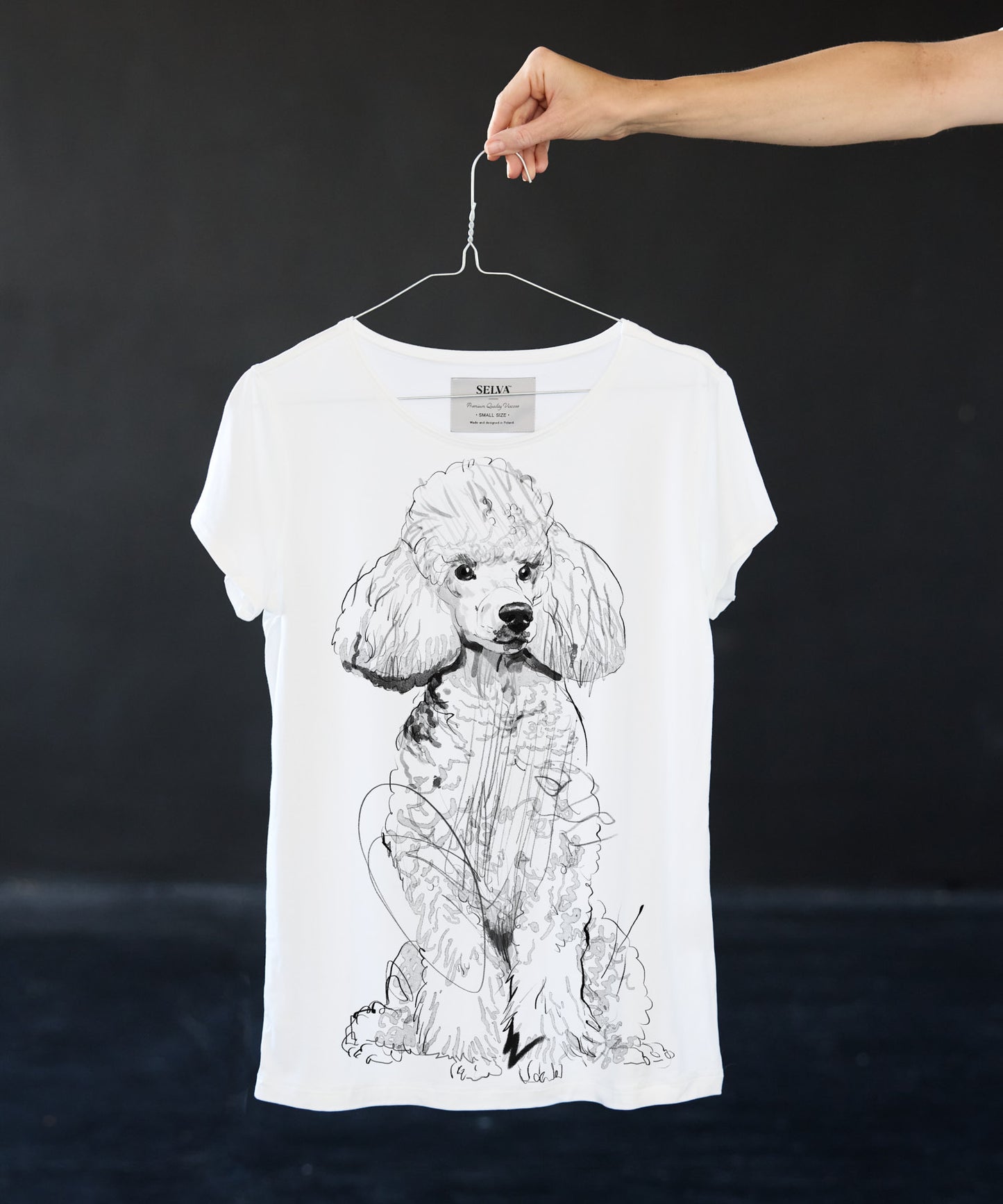 Koszulka damska - Poodle - No. 3 - Biała