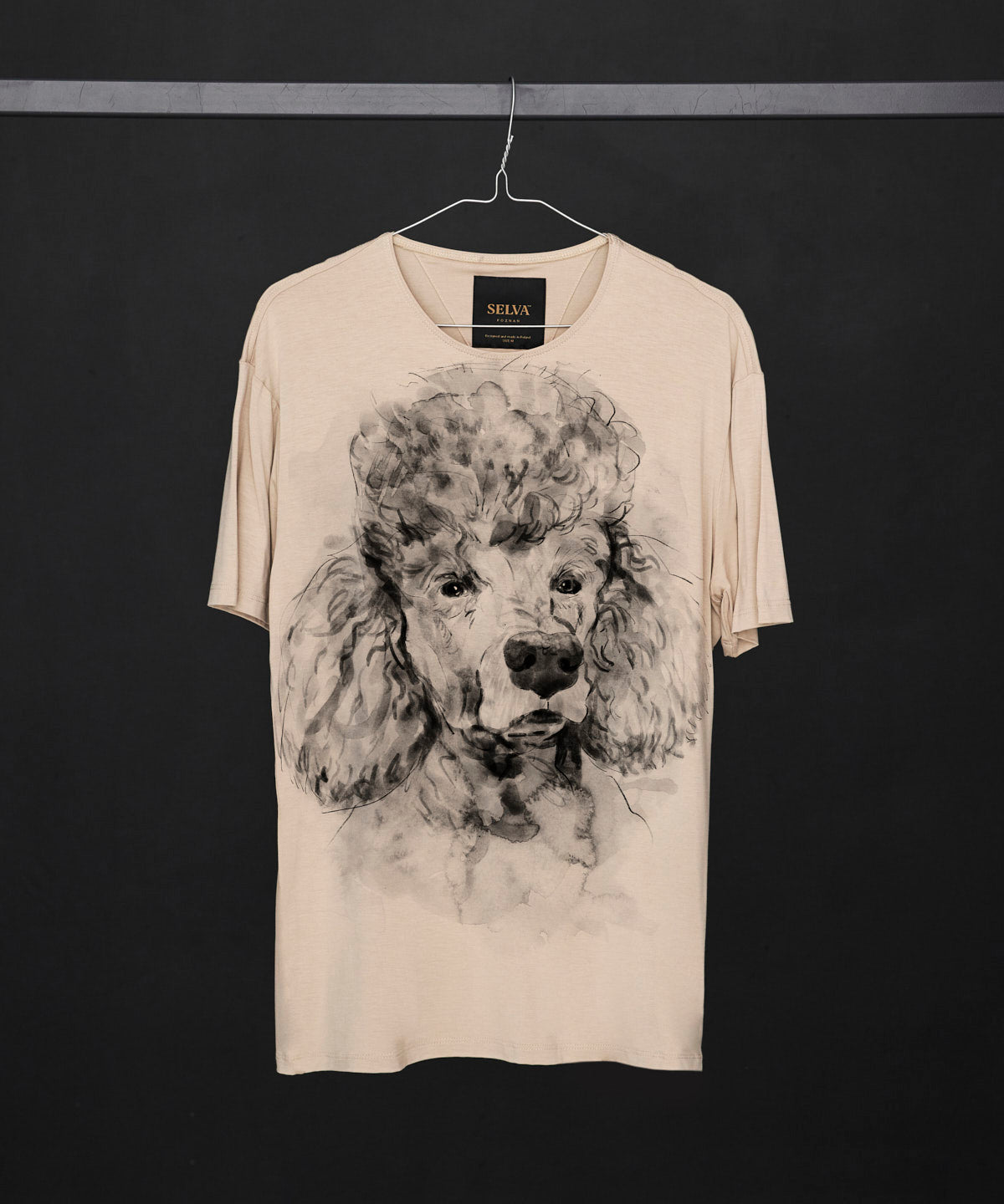 Koszulka męska - Poodle - No. 2 - Hummus