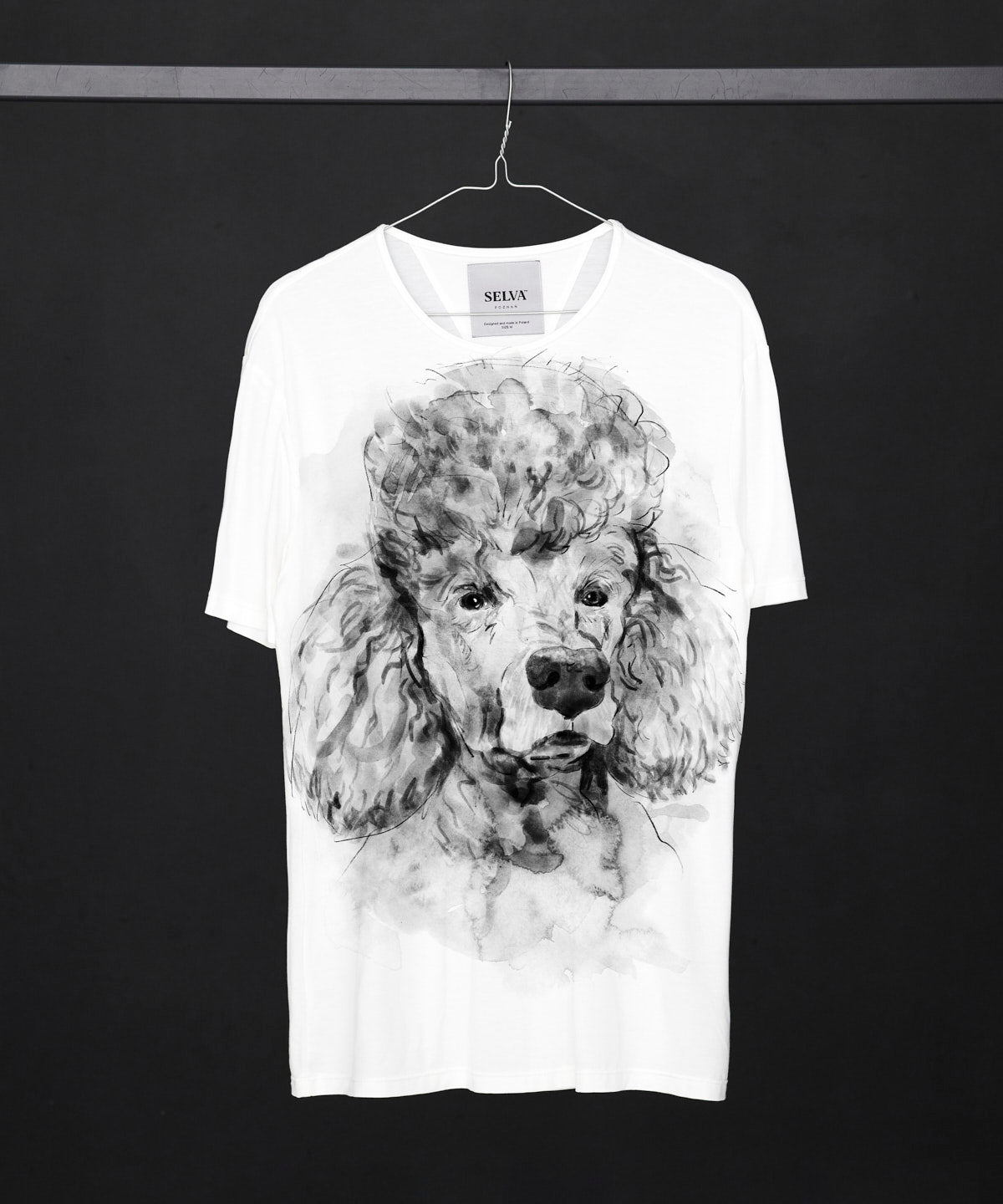 Koszulka męska - Poodle - No. 2 - Biała