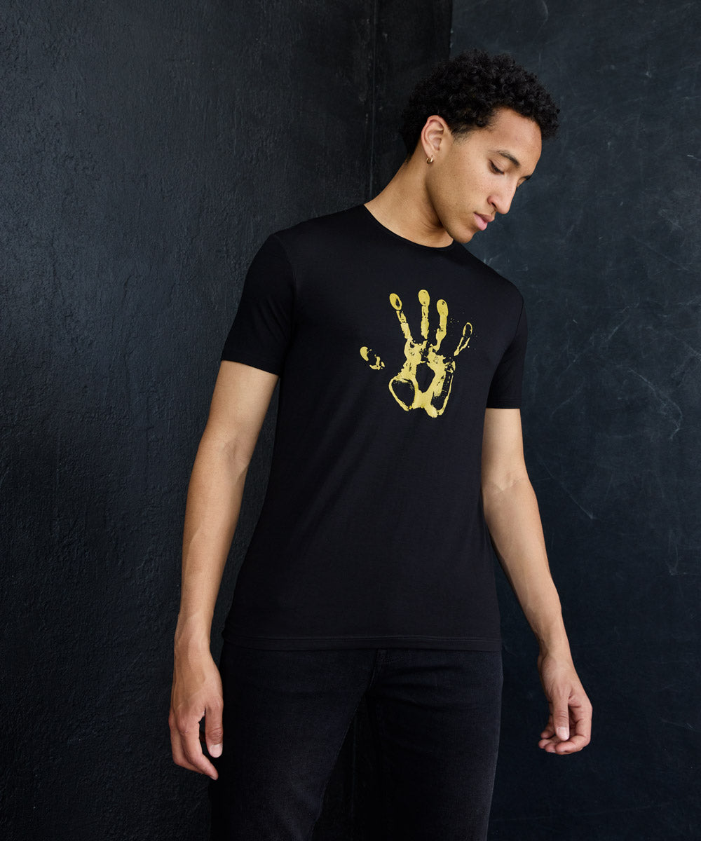 Gold Mursi Handprint Man