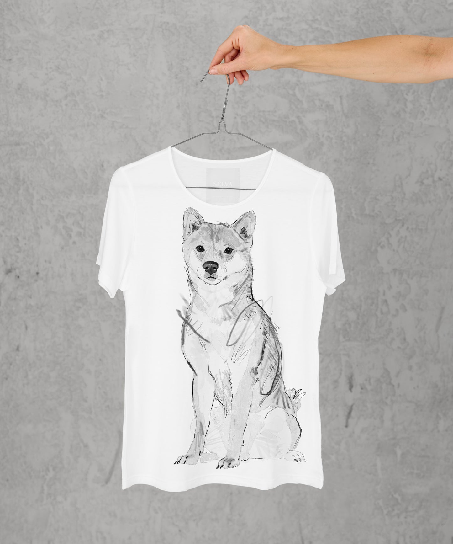 Koszulka damska - Shiba Inu - No. 2 - Biała