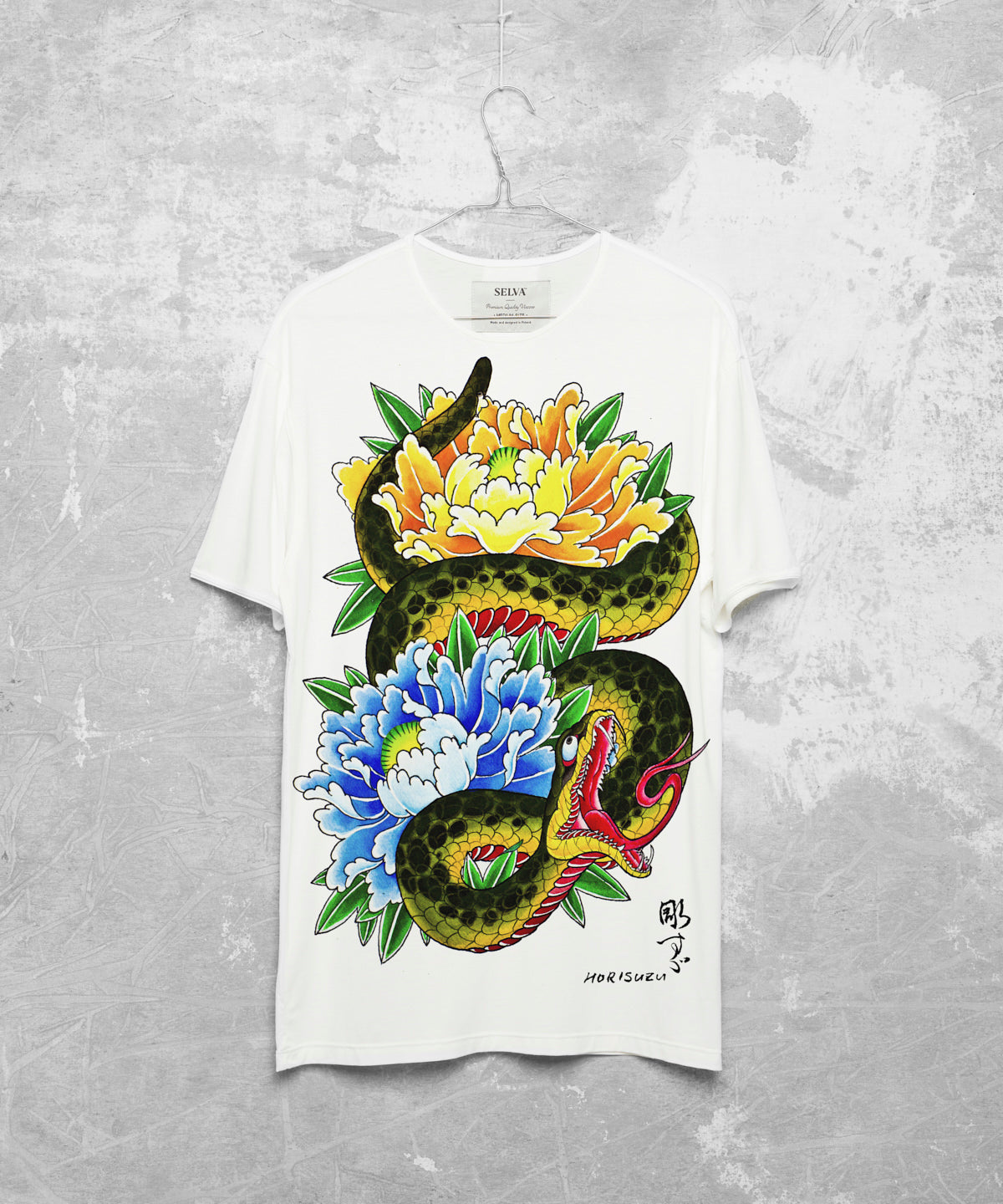 Snake white t-shirt men