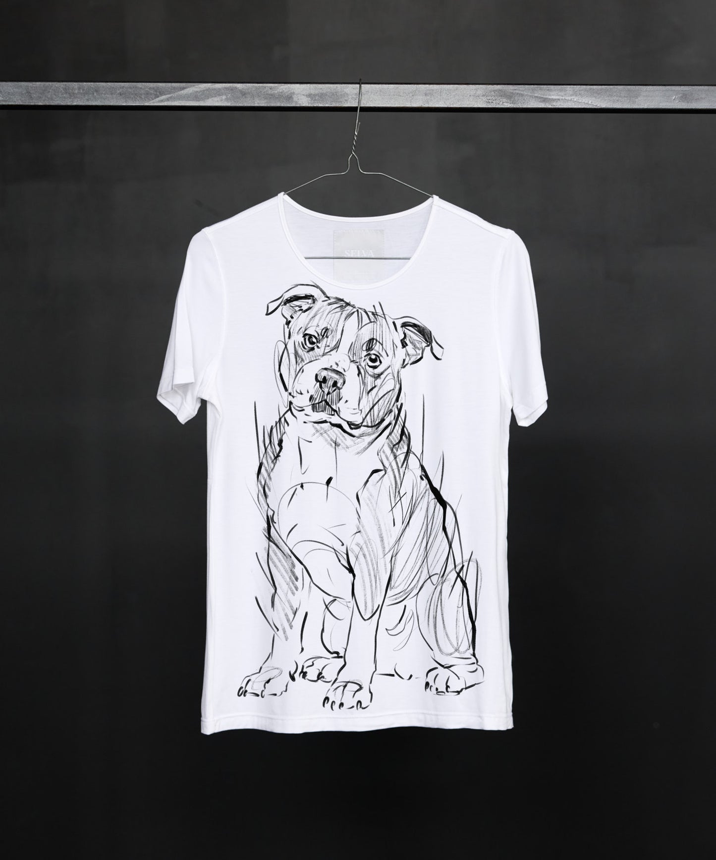 Koszulka męska - Staffordshire Bull Terrier - No. 2 - Biała