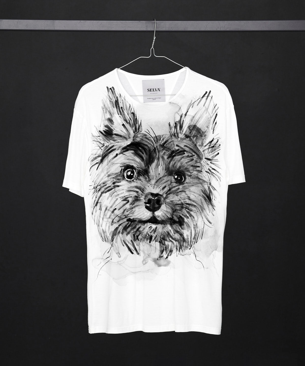 Koszulka męska - Yorkshire Terrier - wzór 2 - Biała