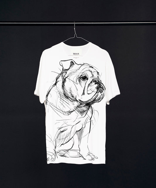 Bulldog Men’s White T-Shirt