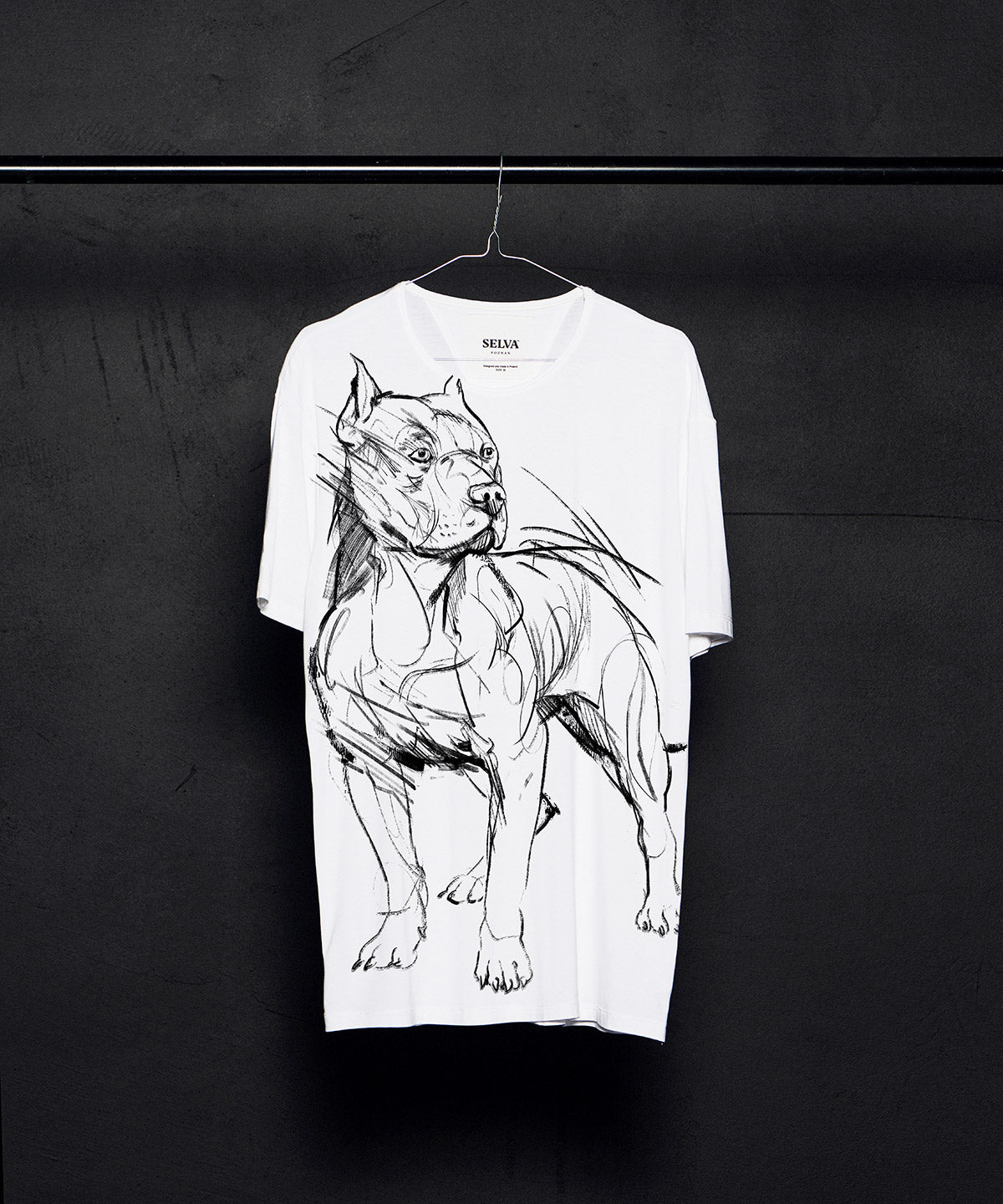 Koszulka męska - American Pit Bull Terrier - wzór 1 - biała