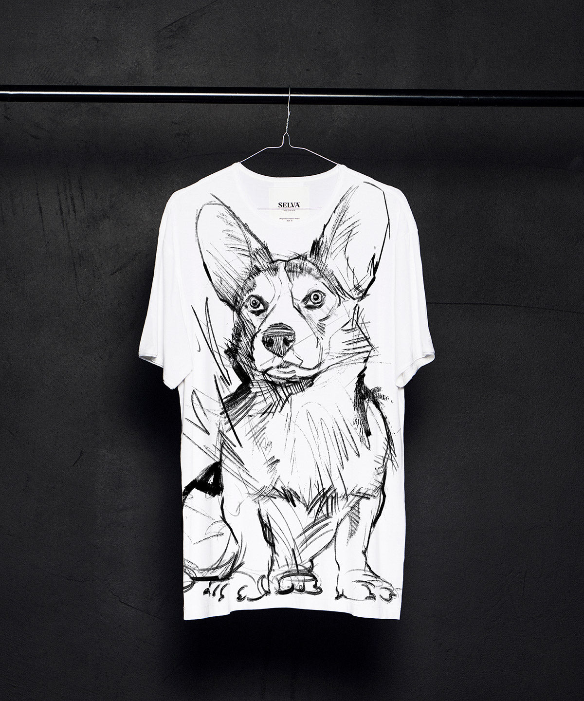Koszulka męska - Welsh Corgi Cardigan - wzór 1 -  Biała