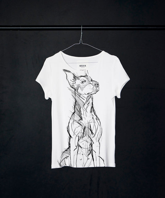 Doberman Pinscher No. 1 Women's White T-Shirt
