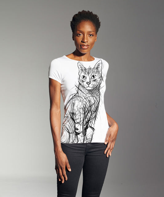 Alley Cat No. 2 White Women’s T-Shirt