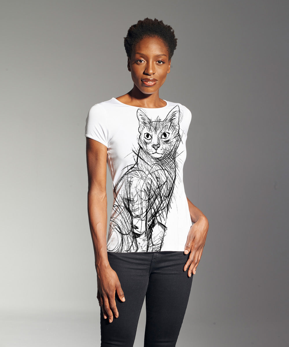 Alley Cat No. 2 White Women’s T-Shirt