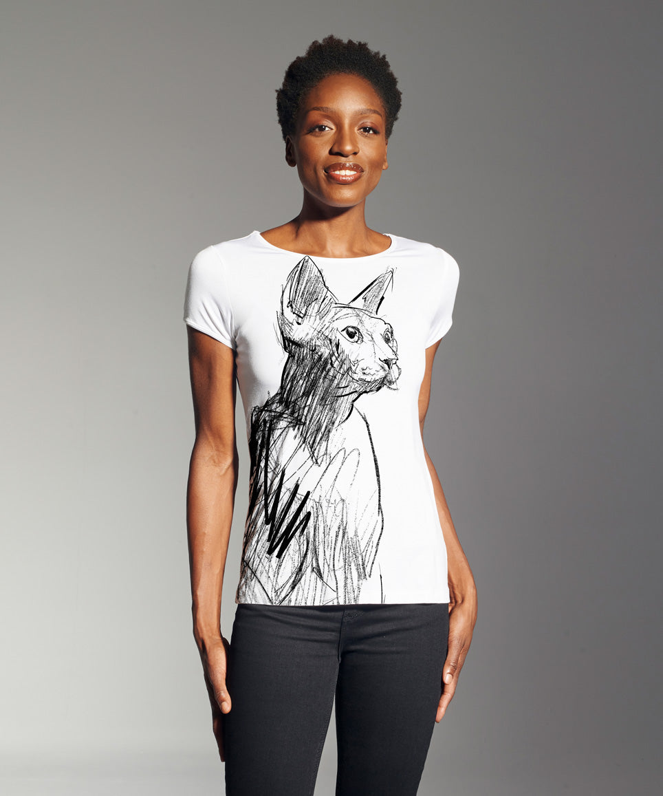 Sphinx Cat No. 2 White Women’s T-Shirt
