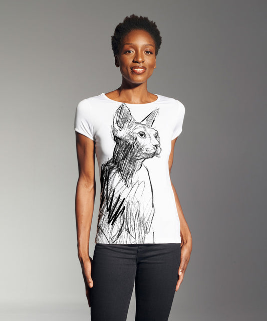 Sphynx Women's White T-Shirt