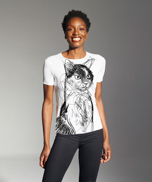 Alley Cat No. 4 White Women’s T-Shirt