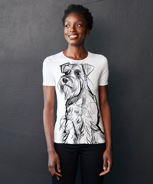Miniature Schnauzer Women's White T-Shirt