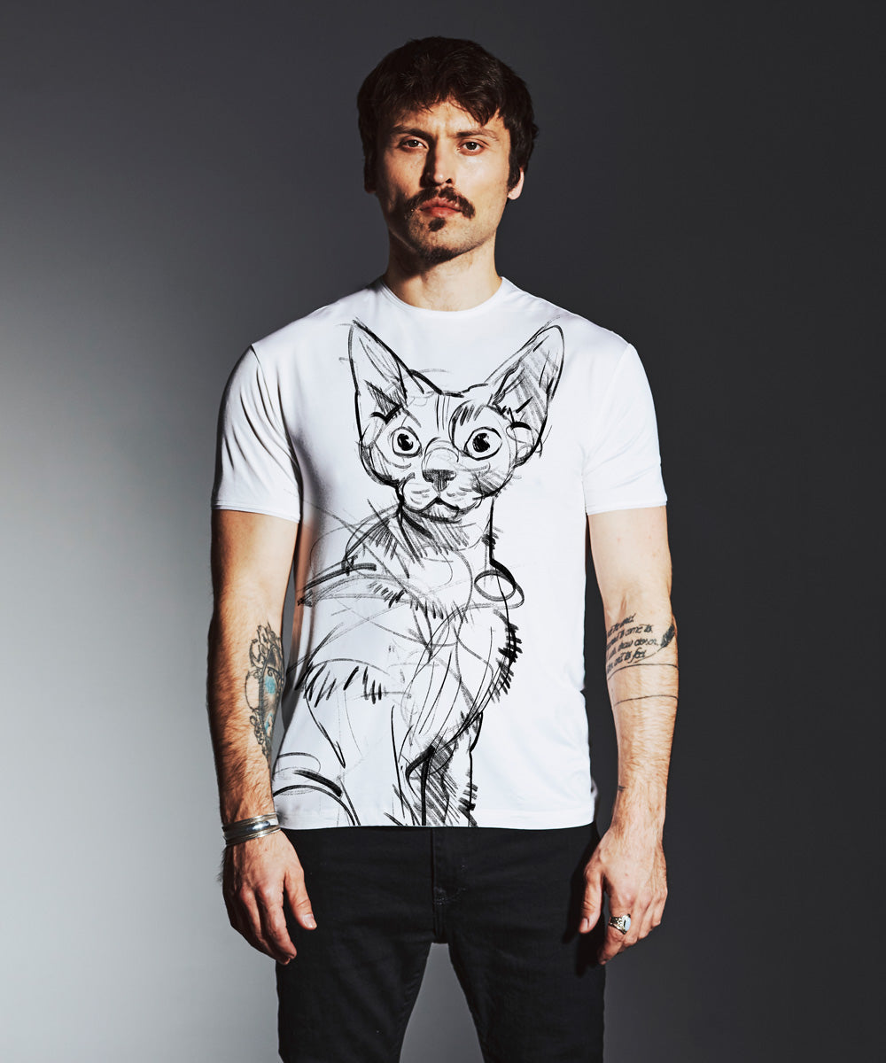 Devon Rex Men's White T-Shirt