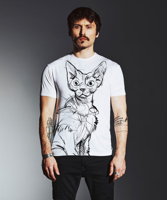 Devon Rex Men's White T-Shirt