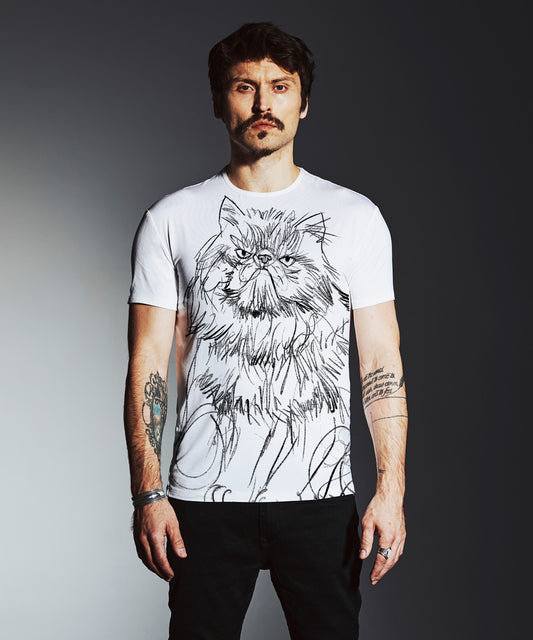 Persian Cat No. 1 Men's White T-Shirt