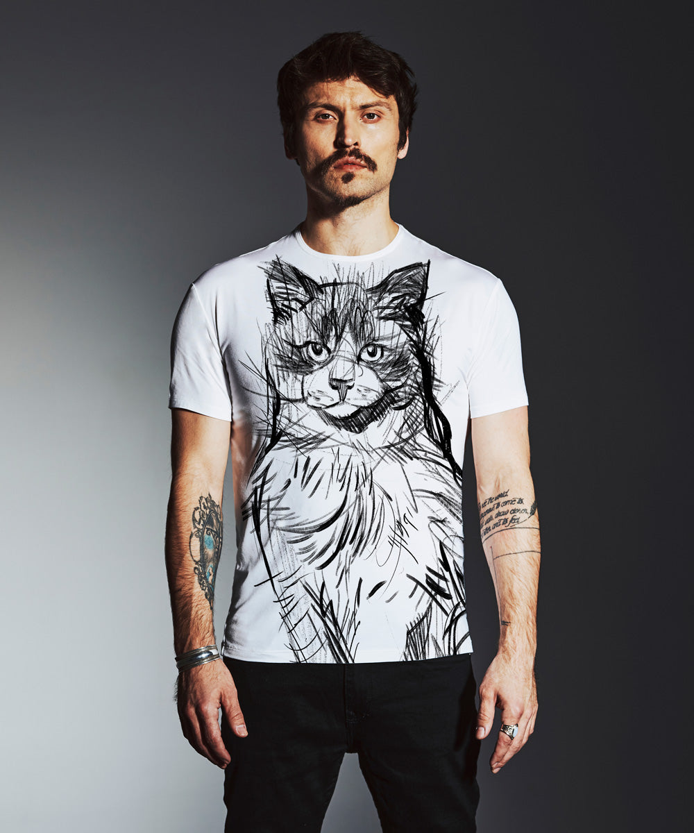 Ragdoll Men's White T-Shirt