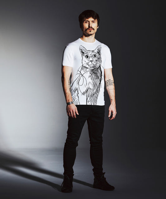 Russian Blue No. 1 Men's White T-Shirt