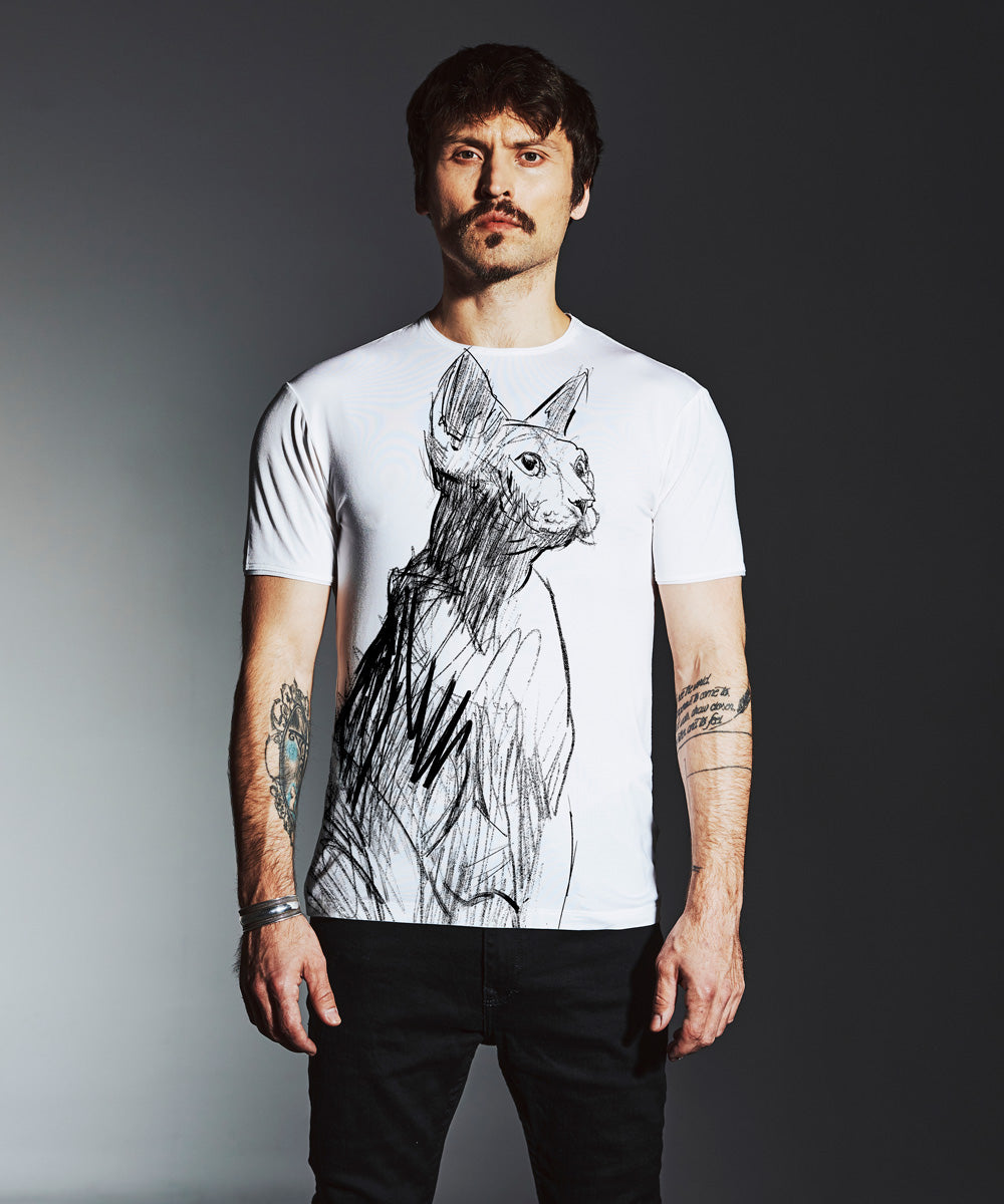 Sphynx Men's White T-Shirt