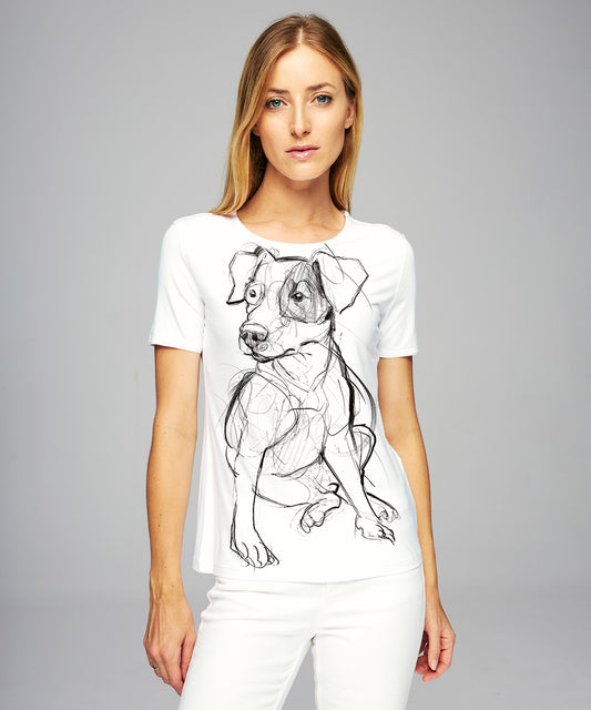 Parson Russell Terrier Women's White T-Shirt
