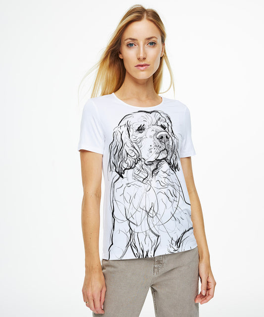 Clumber Spaniel Women's White T-Shirt