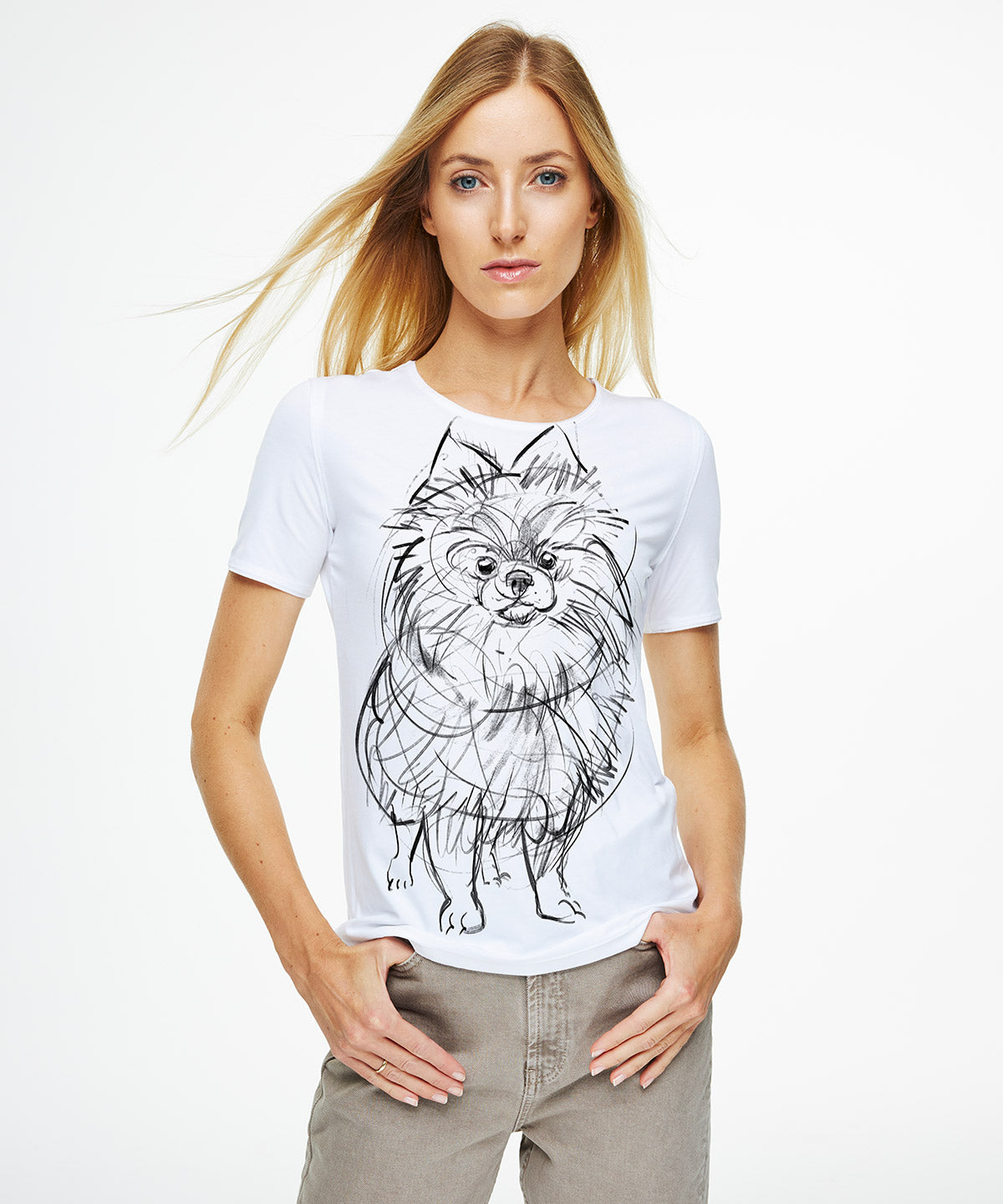 Koszulka damska - Pomeranian - No. 1 - Biała