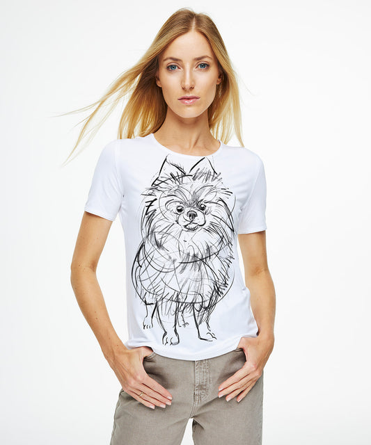Koszulka damska - Pomeranian - No. 1 - Biała