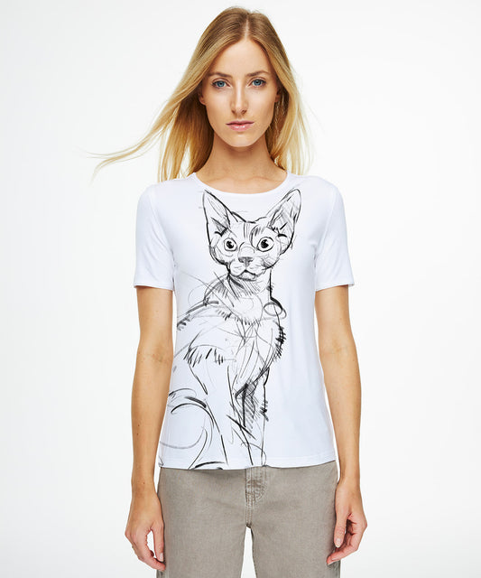 Devon Rex Women's White T-Shirt