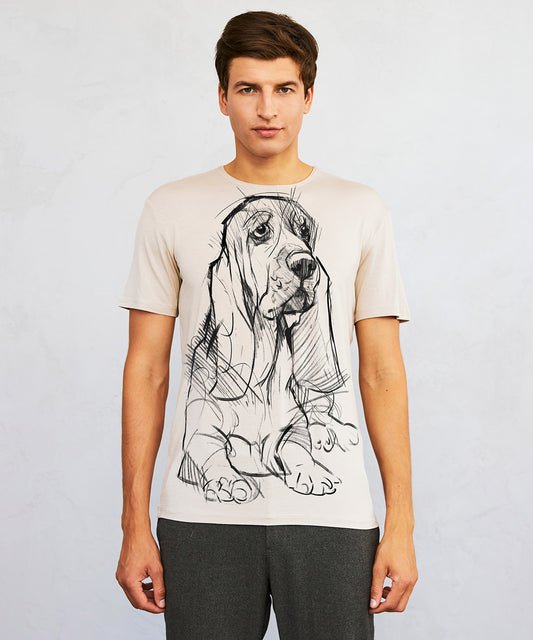 Koszulka męska - Basset Hound - wzór 1 - Hummus